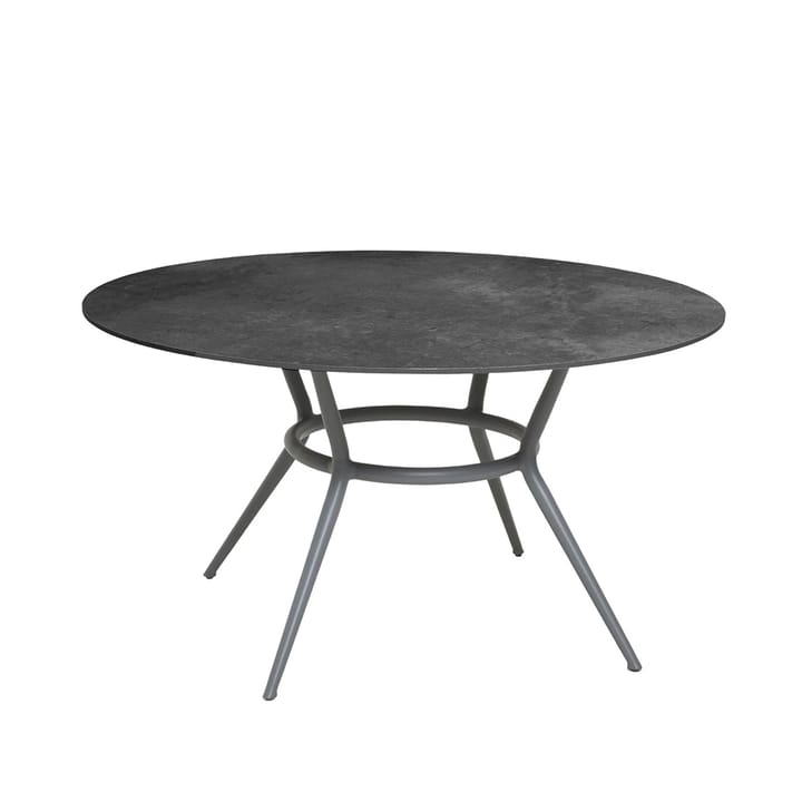 Joy matbord runt - fossil black, ø144 cm, ljusgrått underrede - Cane-line