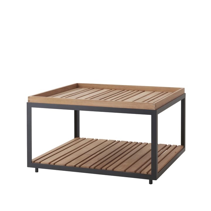 Level soffbord teak 79x79 cm - Lava grey - Cane-line