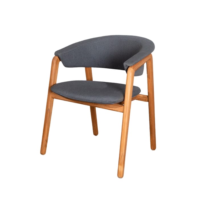 Luna stol, Cane-Line airtouch grey, teakstativ Cane-line