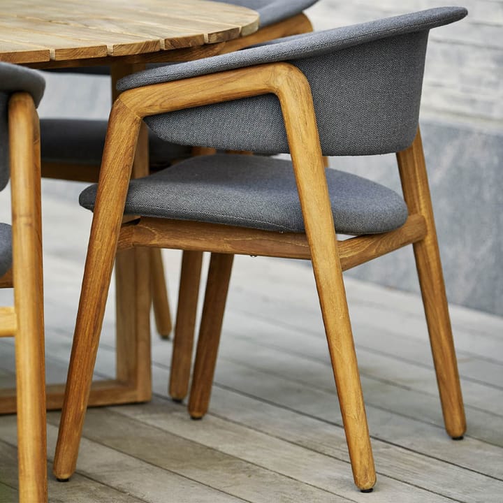 Luna stol, Cane-Line airtouch grey, teakstativ Cane-line