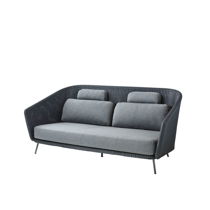 Mega 2-sits soffa - graphic, gråa dynor - Cane-line