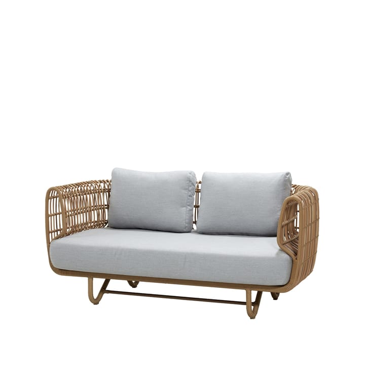 Nest 2-sits soffa - tyg cane-line natté light grey, rotting - Cane-line