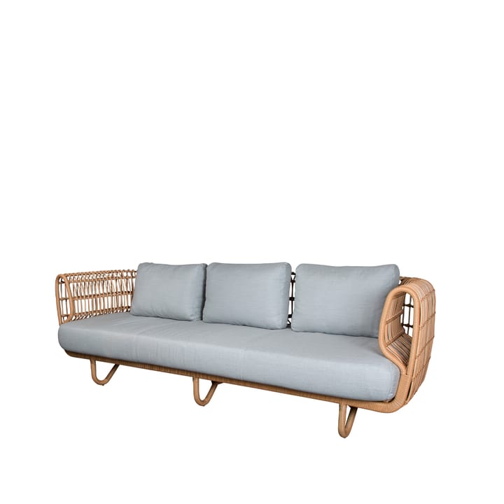 Nest 3-sits soffa - tyg cane-line natté light grey, rotting - Cane-line