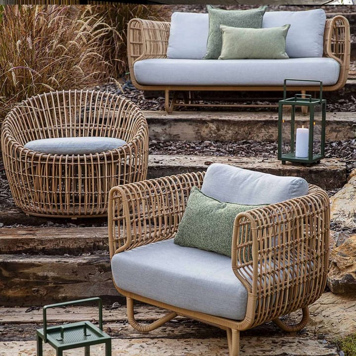 Nest soffa 3-sits weave - Natural, Cane-Line Natté light grey - Cane-line