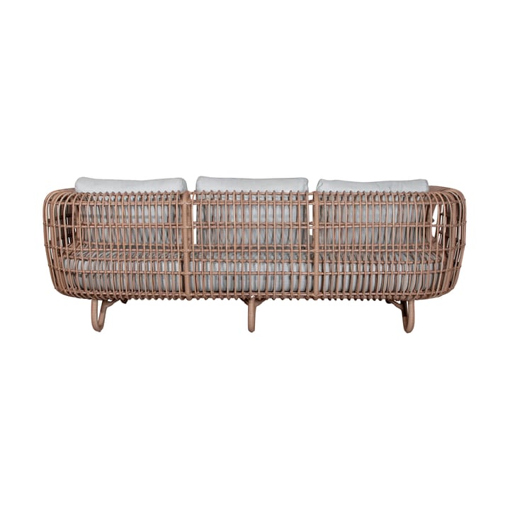 Nest soffa 3-sits weave - Natural, natté light grey - Cane-line