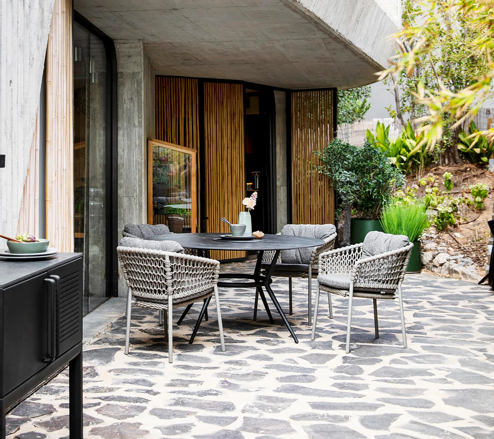 Ocean karmstol soft rope, Taupe Cane-line