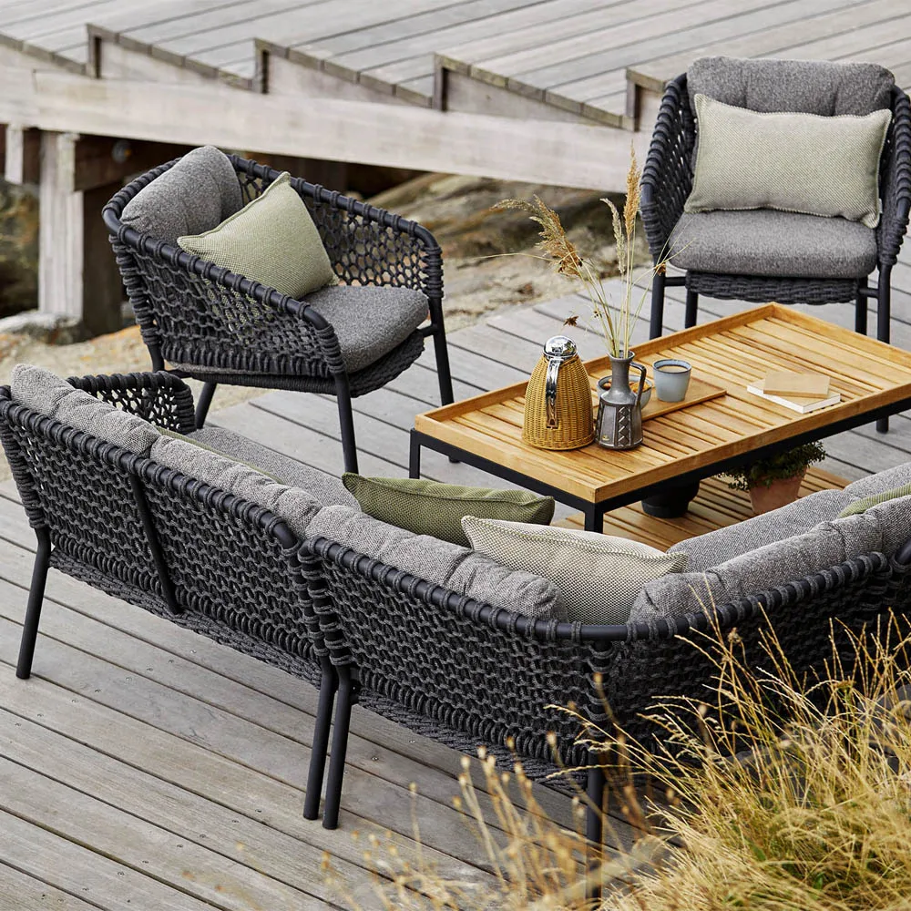 Ocean modulsoffa, Dark grey, höger Cane-line