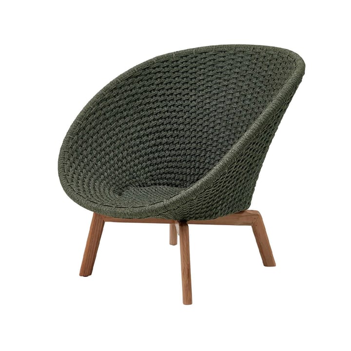 Peacock Weave loungefåtölj - Dark green, teakben - Cane-line