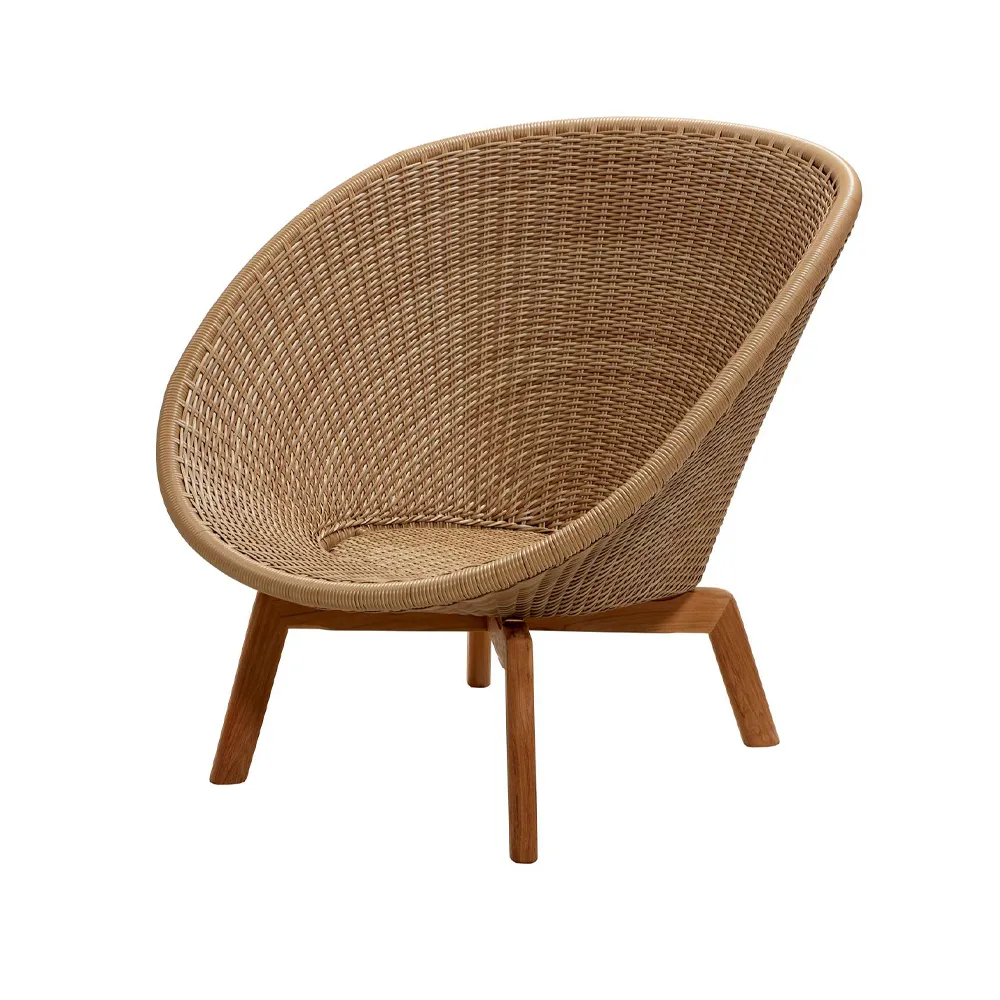 Peacock Weave loungefåtölj, Natural, ben i teak Cane-line