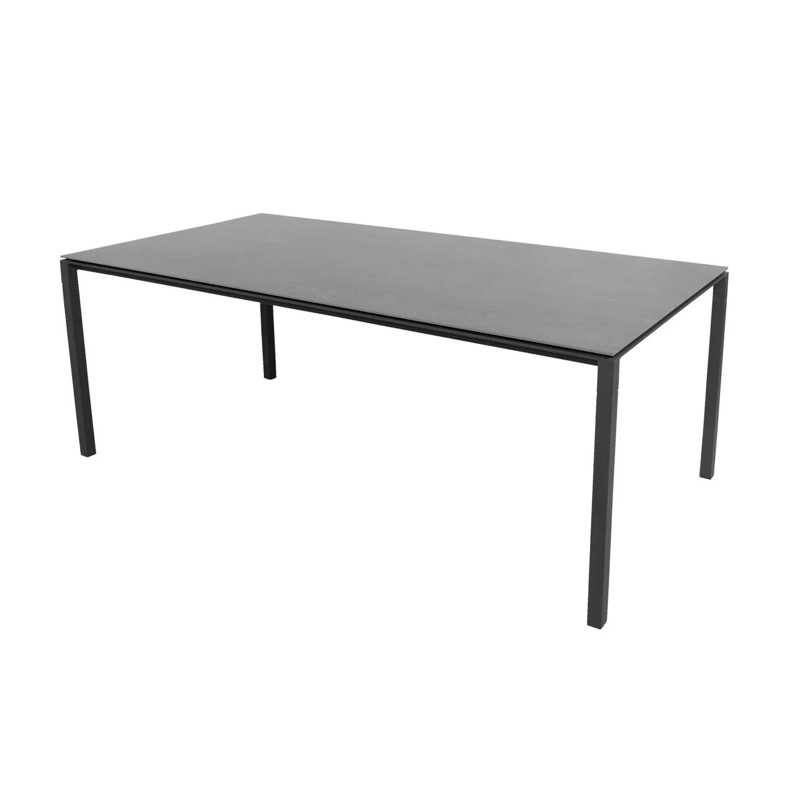 Pure bord 200x100 cm Basalt grey-lava grey,  Cane-line