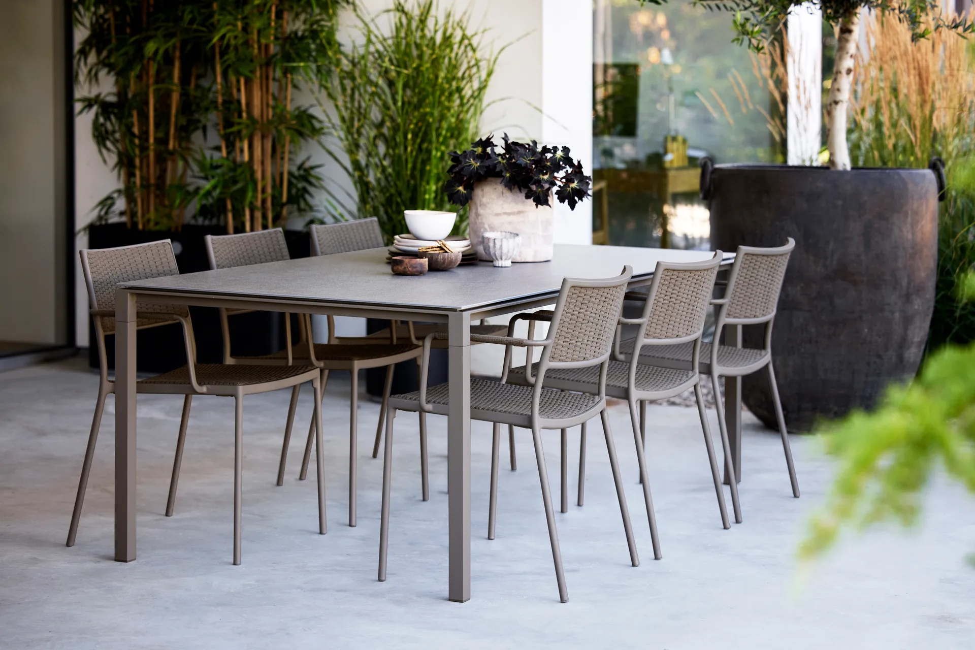 Pure bord 200x100 cm Basalt grey-taupe,  Cane-line