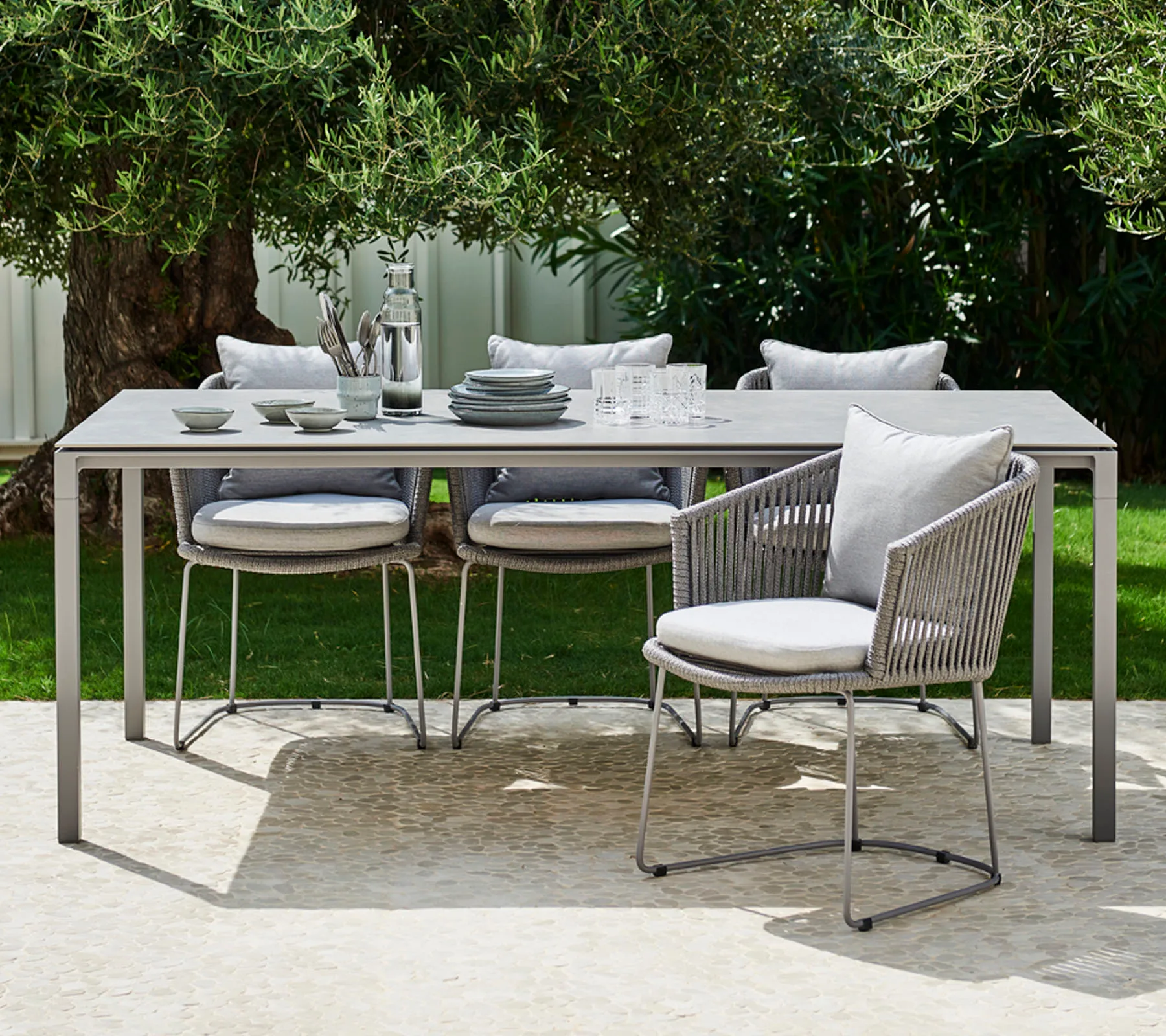 Pure bord 200x100 cm Basalt grey-taupe,  Cane-line
