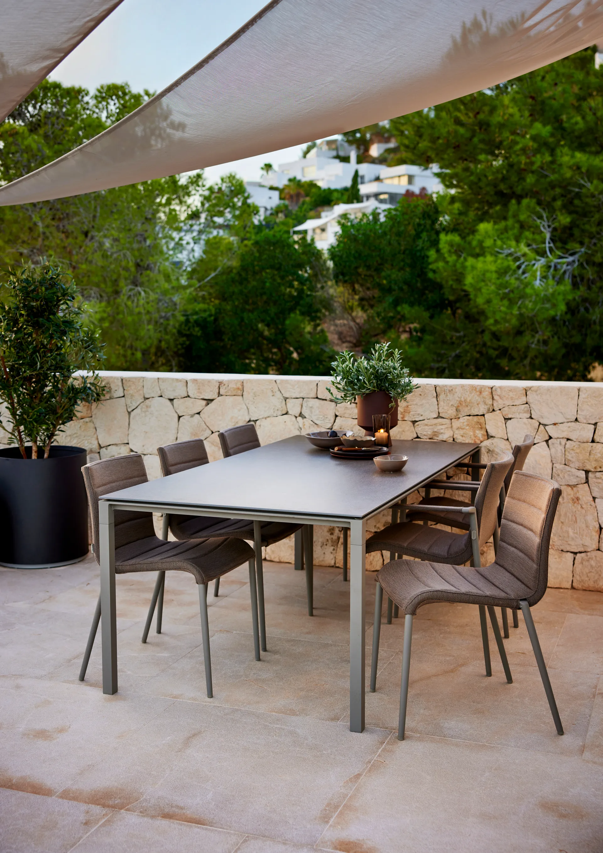 Pure bord 200x100 cm Basalt grey-taupe,  Cane-line