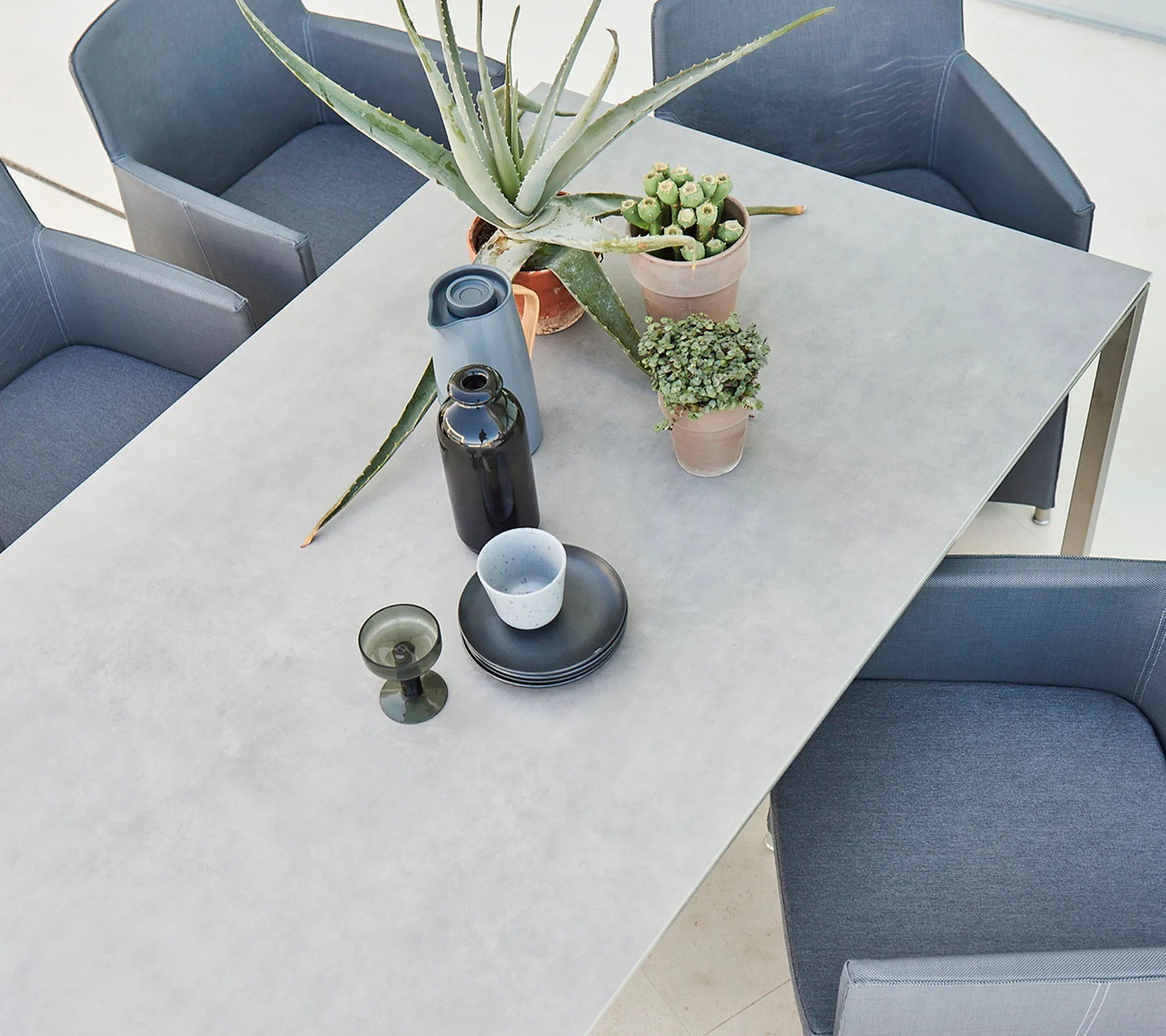 Pure bord 200x100 cm Concrete grey-lava grey,  Cane-line