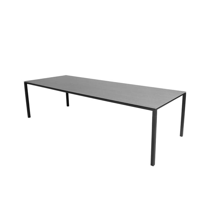 Pure matbord - basalt grey, 280x100cm, lavagrått underrede - Cane-line