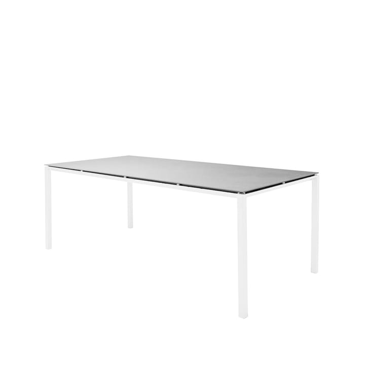 Pure matbord - concrete grey, 200x100cm, vitt underrede - Cane-line