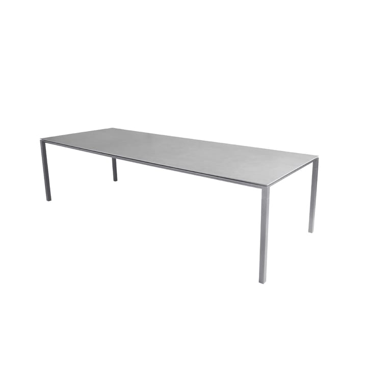 Pure matbord - concrete grey, 280x100cm, ljusgrått underrede - Cane-line