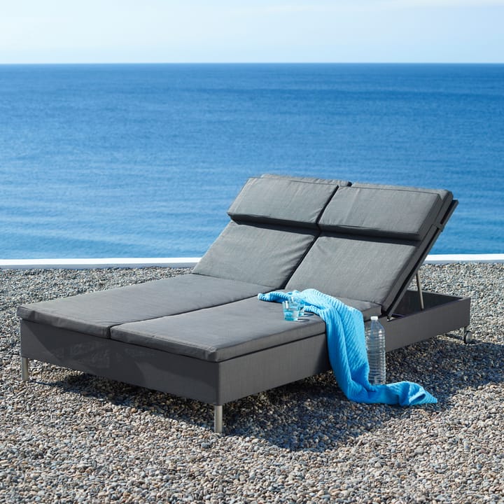 Rest solsäng, Cane-Line Natté grey, enkel Cane-line