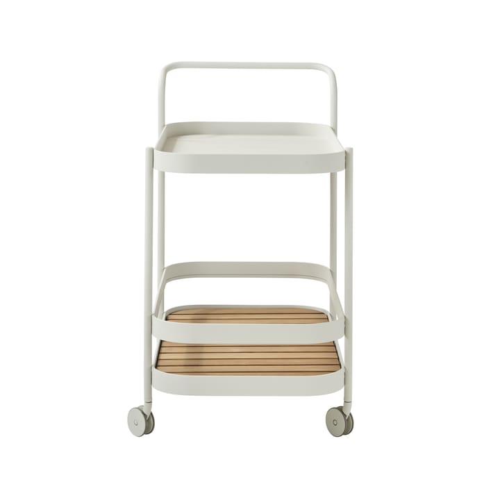 Roll serveringsvagn, White, inkl. teakbordskiva Cane-line
