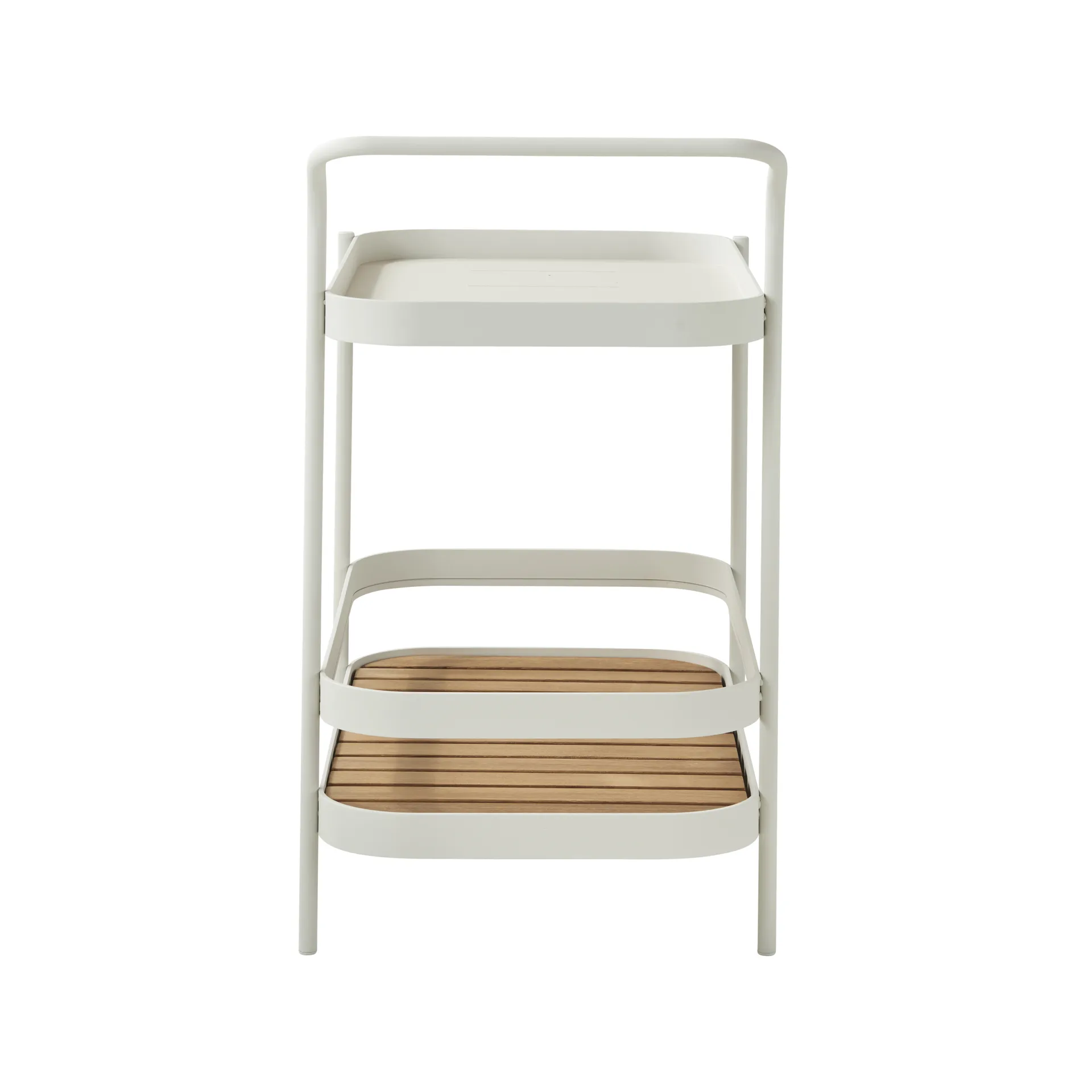 Roll serveringsvagn, White, inkl. teakbordskiva Cane-line