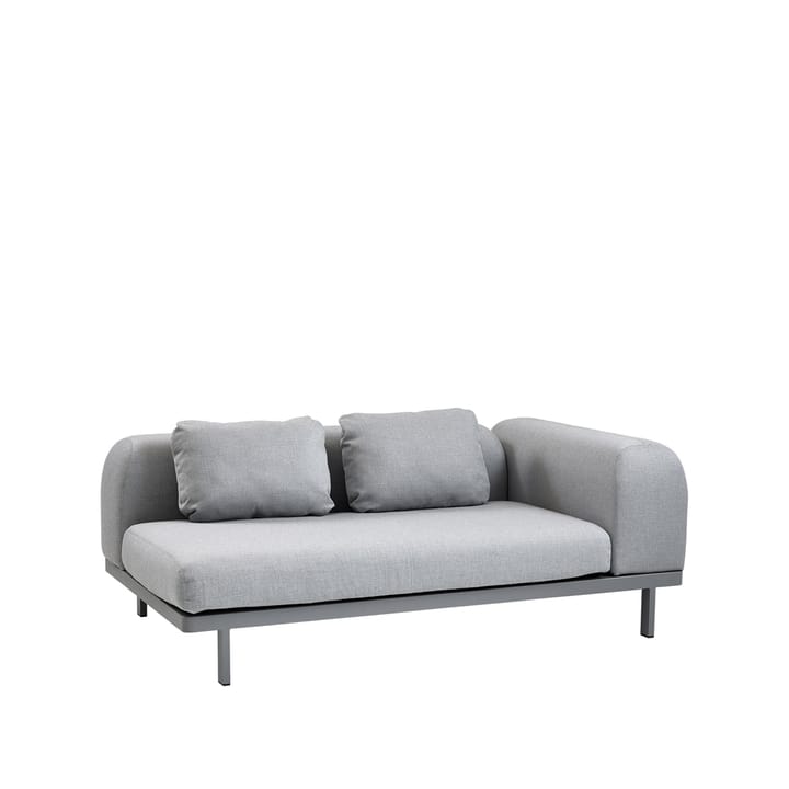Space modulsoffa 2-sits light grey, Höger-grå aluminiumstativ Cane-line