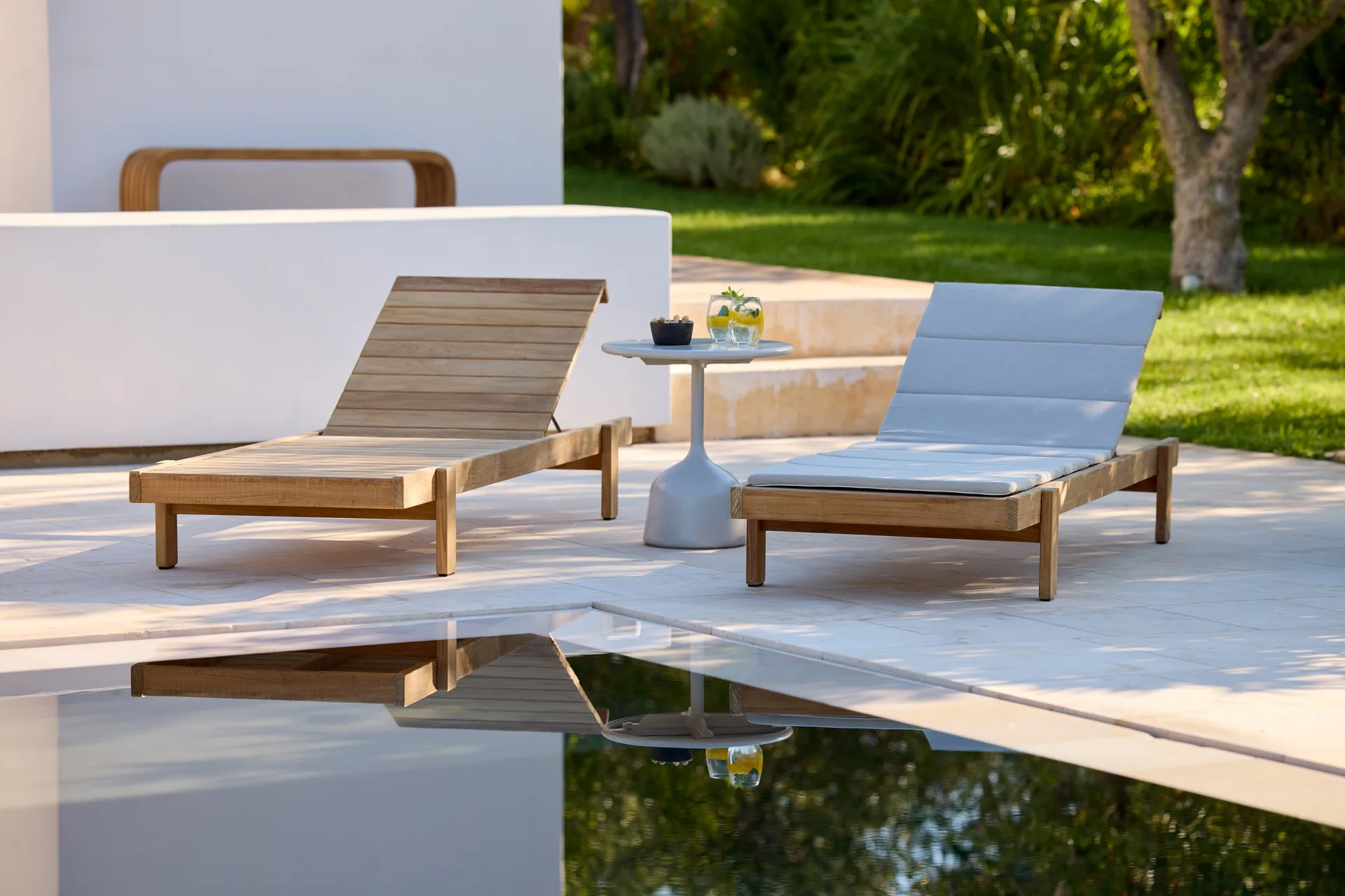 Vista solsäng, Teak Cane-line