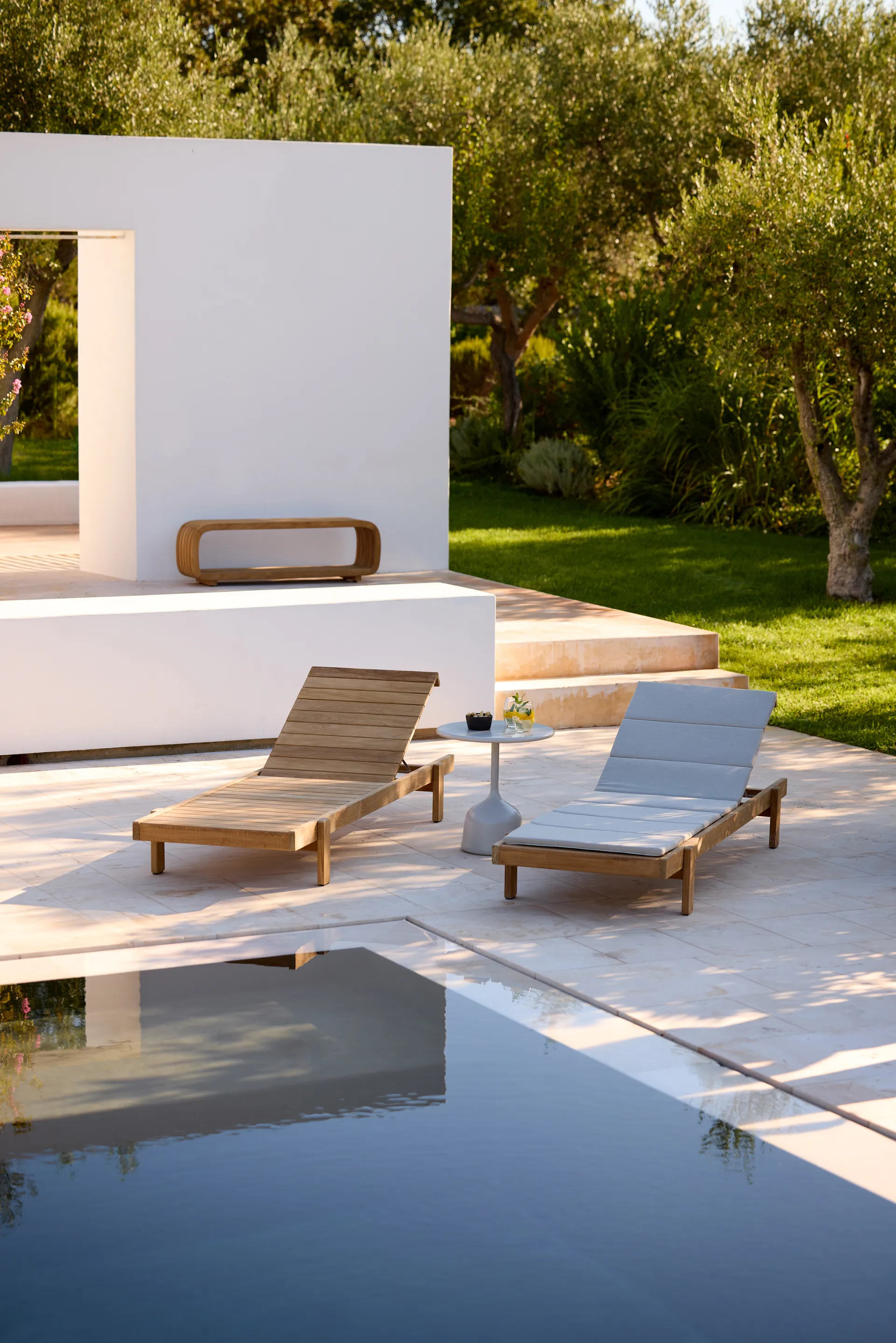 Vista solsäng, Teak Cane-line