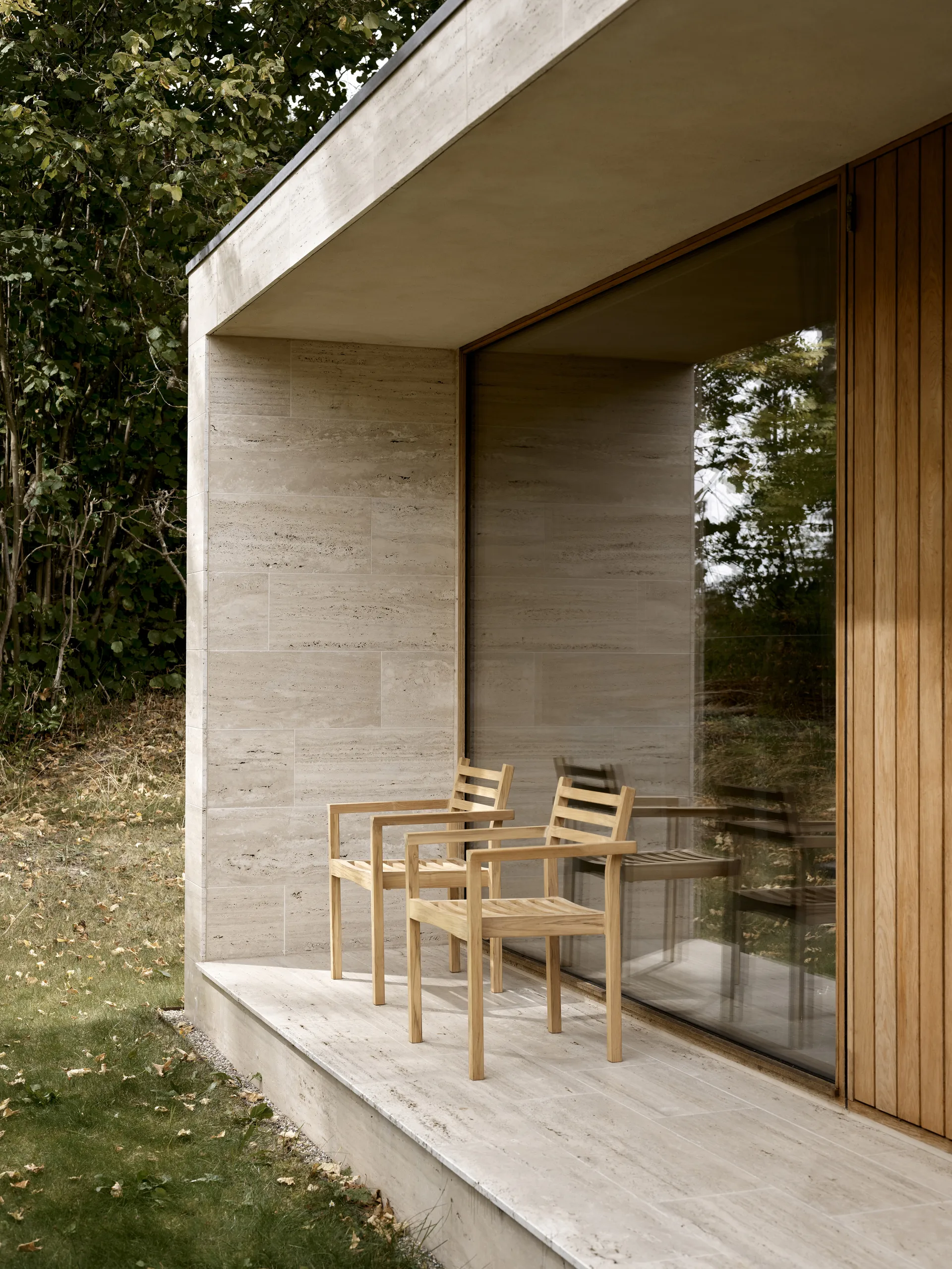 AH502 karmstol, Obehandlad teak Carl Hansen & Søn