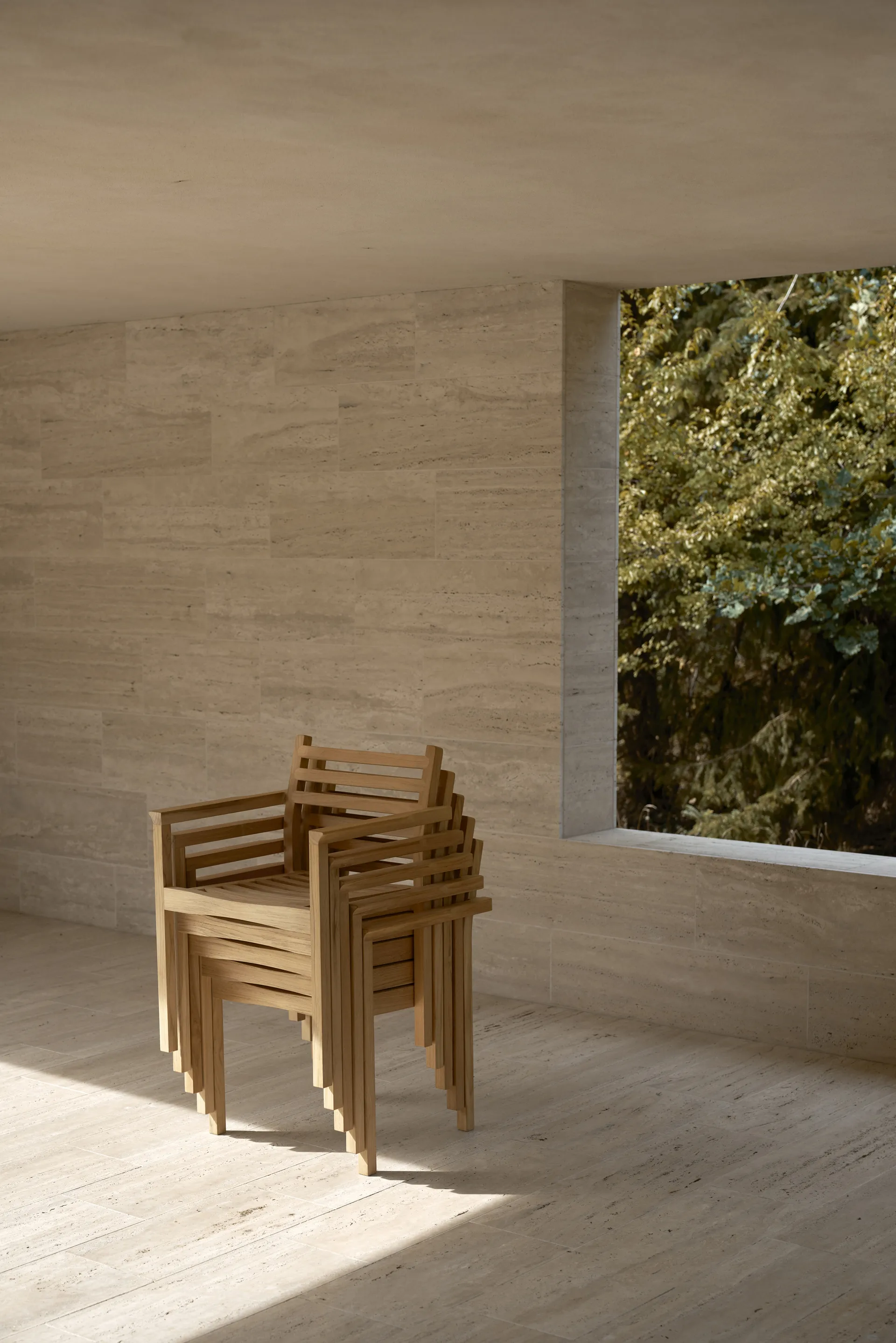 AH502 karmstol, Obehandlad teak Carl Hansen & Søn