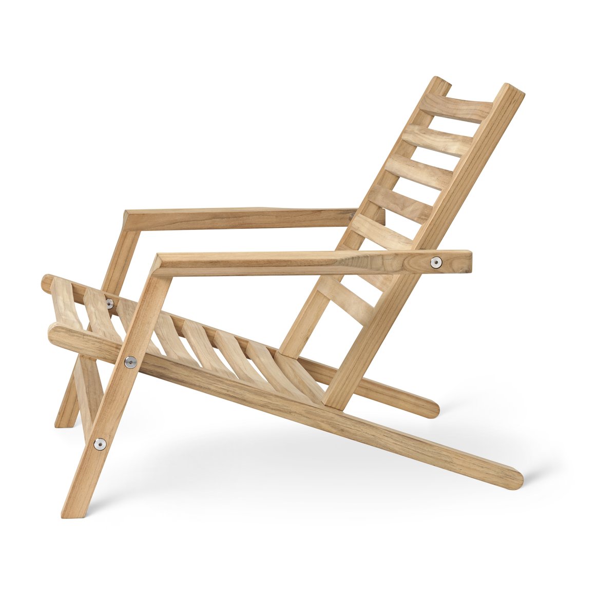 Carl Hansen & Son AH603 däckstol Obehandlad teak | Skandinavisk Design | Solsängar & solstolar | Beige