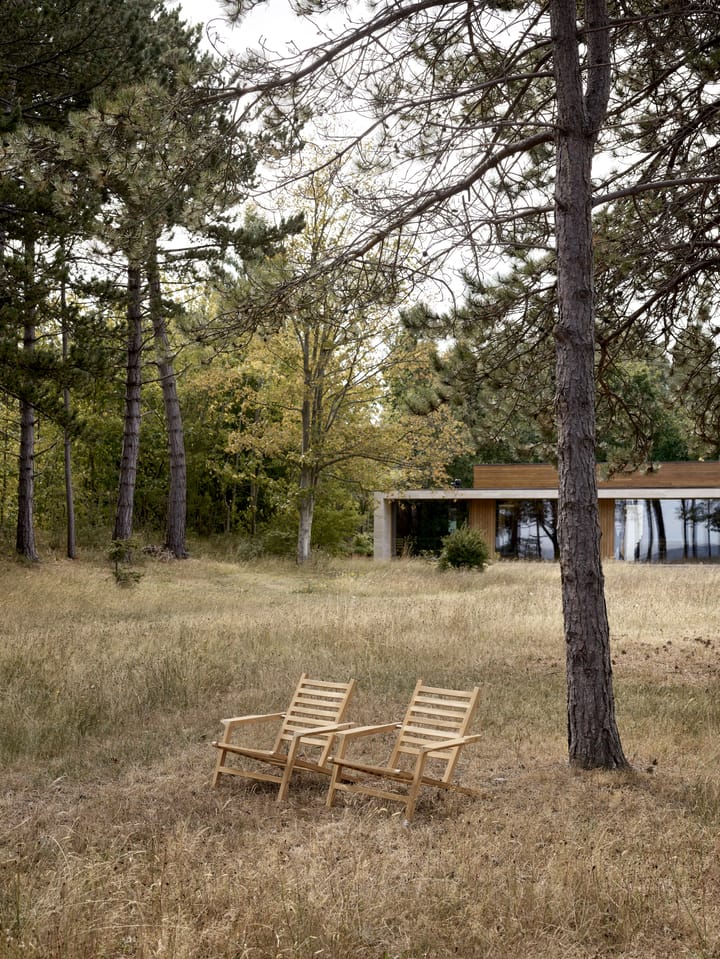AH603 däckstol, Obehandlad teak Carl Hansen & Søn