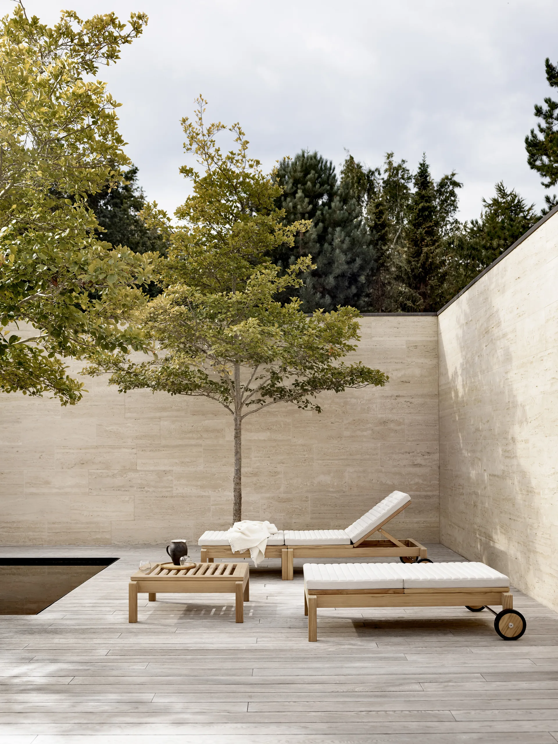 AH604 solstol, Obehandlad teak Carl Hansen & Søn