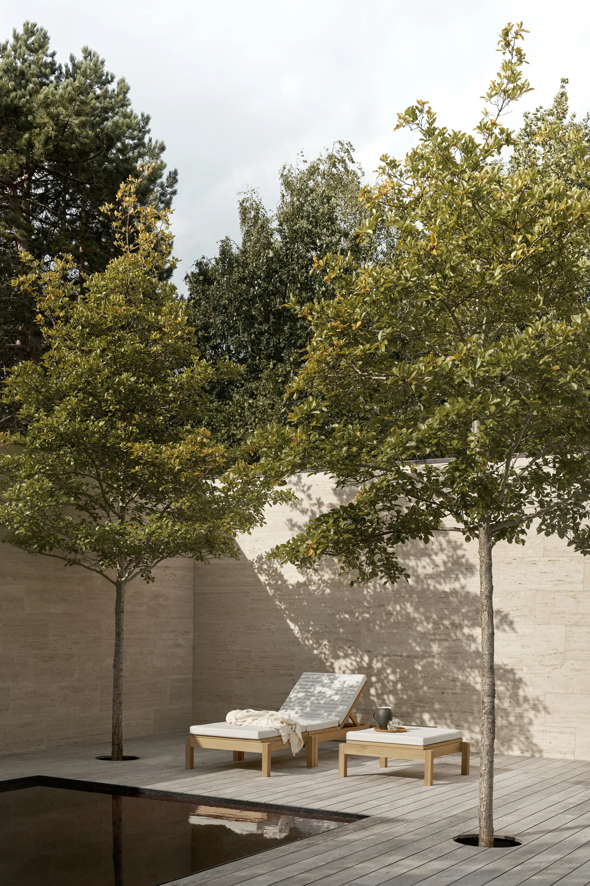 AH604 solstol, Obehandlad teak Carl Hansen & Søn