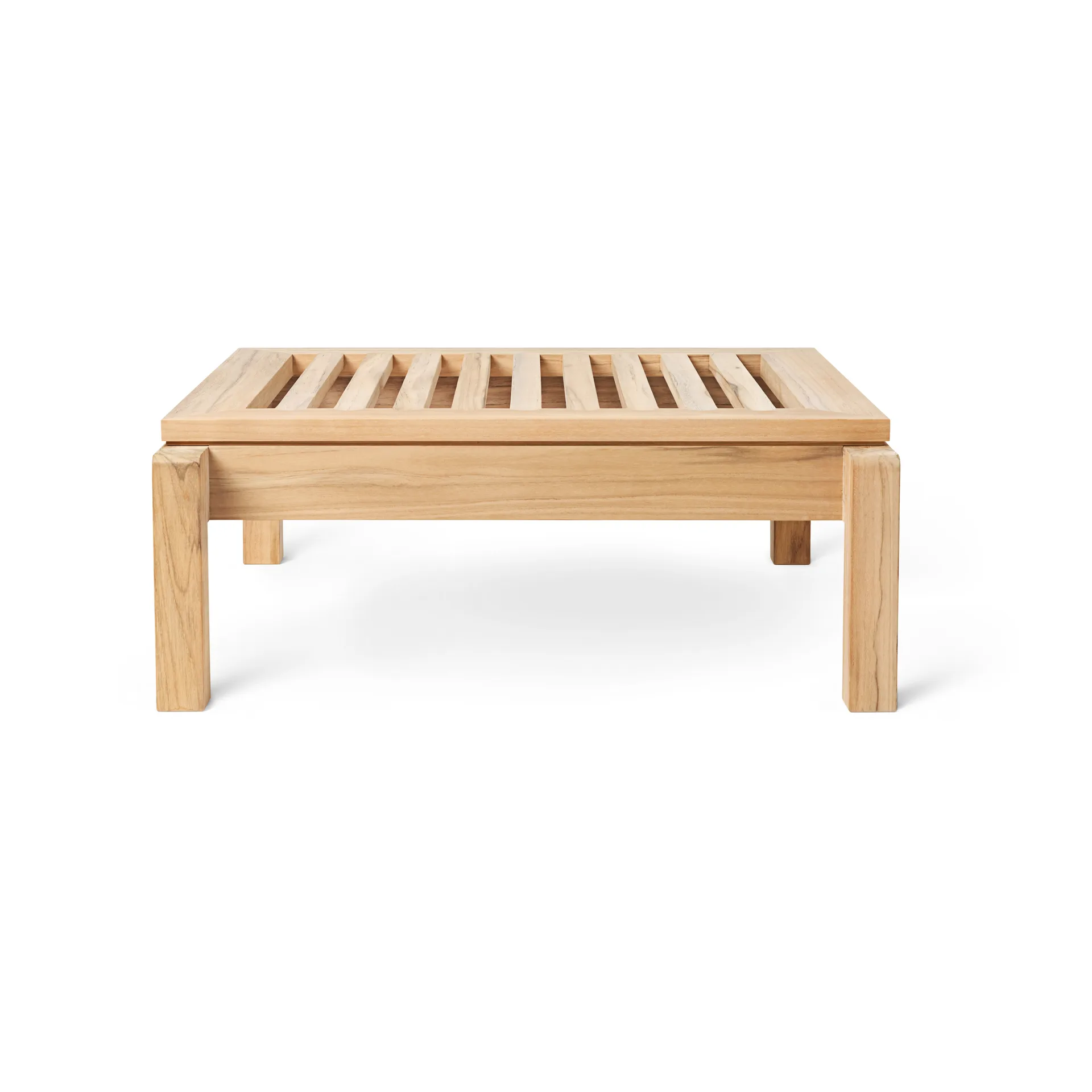 AH604F fotpall 77x78,5 cm, Obehandlad teak Carl Hansen & Søn