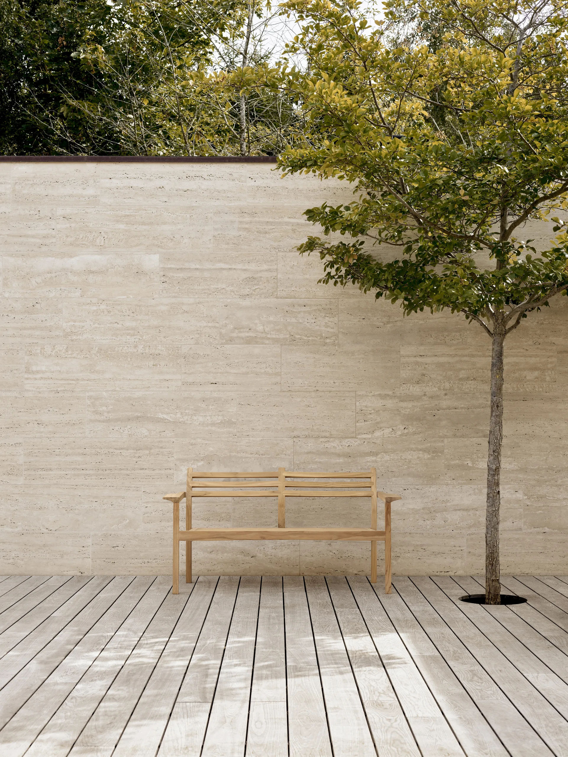 AH701 loungesoffa 2-sits, Obehandlad teak Carl Hansen & Søn