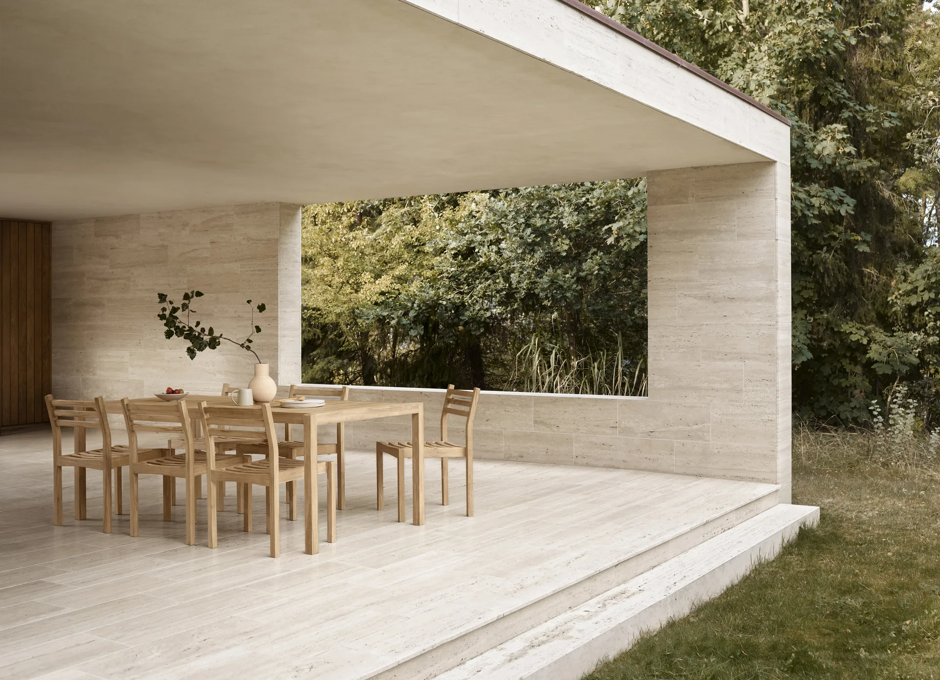 AH901 matbord 203x100 cm, Obehandlad teak Carl Hansen & Søn