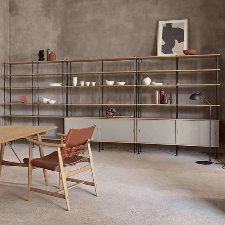 BM0253 150x129 cm hyllsystem, Oljad ek-grå Carl Hansen & Søn