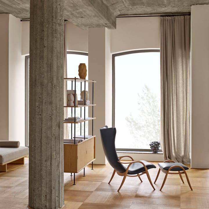 BM0253 150x60 cm hyllsystem, Oljad valnöt-svart Carl Hansen & Søn
