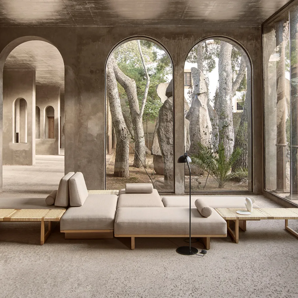 BM0865 dagbädd, Canvas 244 tyg-ek Carl Hansen & Søn