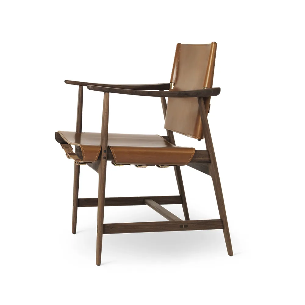 BM1106 Huntsman Chair, konjak-oljad valnöt-mässing Carl Hansen & Søn