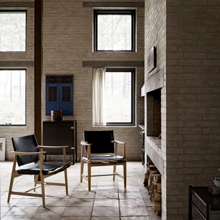 BM1106 Huntsman Chair, natur-oljad ek-rostfritt stål Carl Hansen & Søn