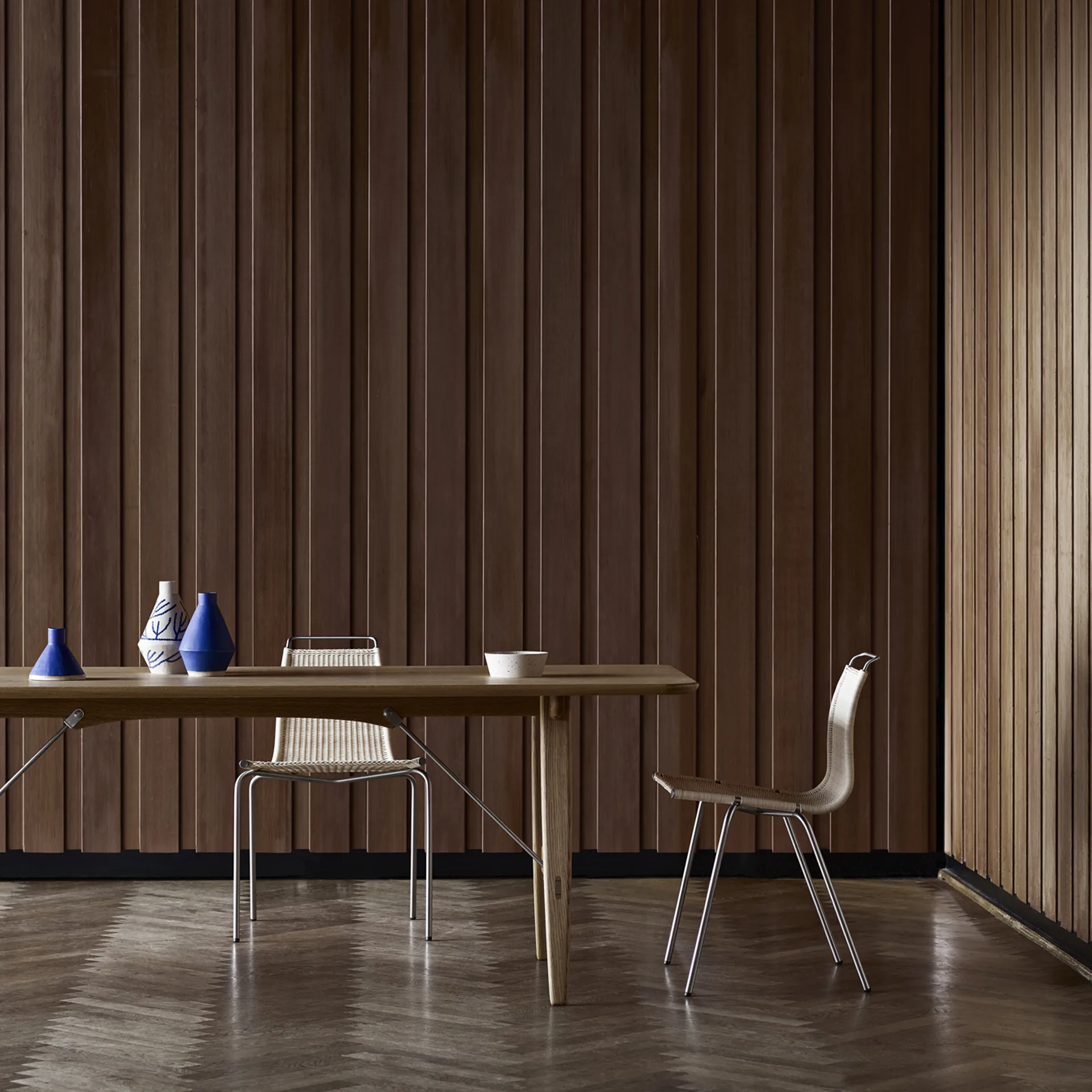 BM1160 Hunting Table matbord, Oljad ek-rostfritt stål Carl Hansen & Søn