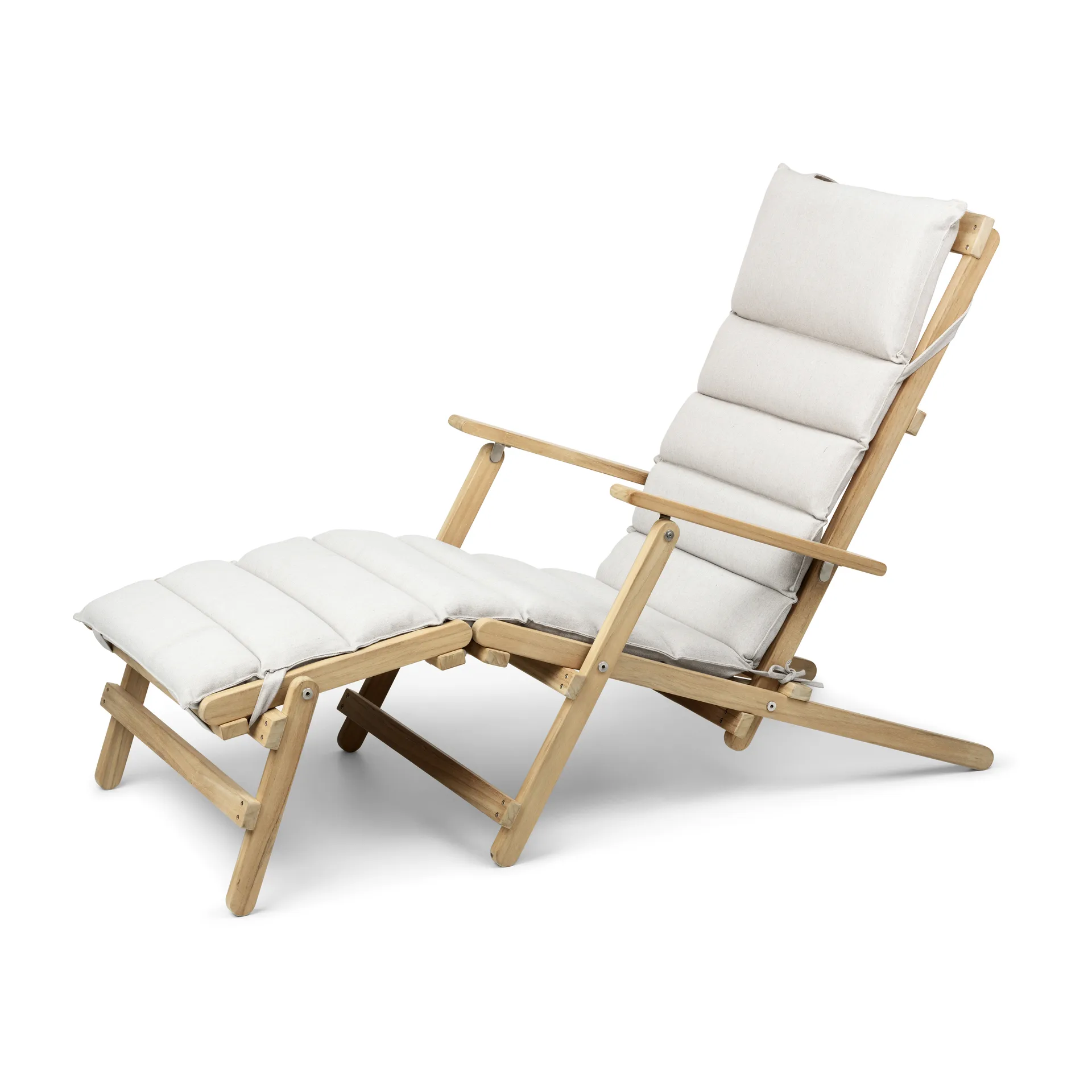 BM5565 dyna till däckstol, Sunbrella Heritage papyrus 18006 Carl Hansen & Søn