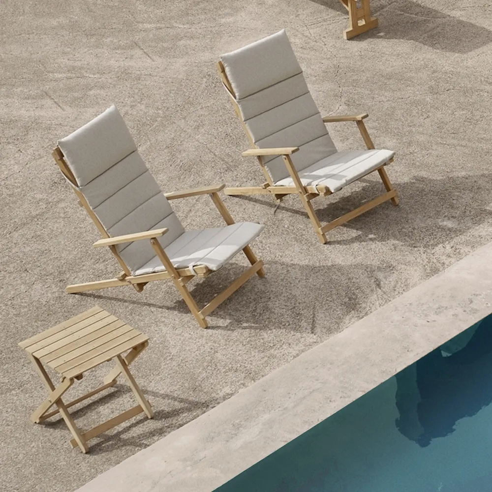 BM5568 däckstol, teak, obehandlad Carl Hansen & Søn