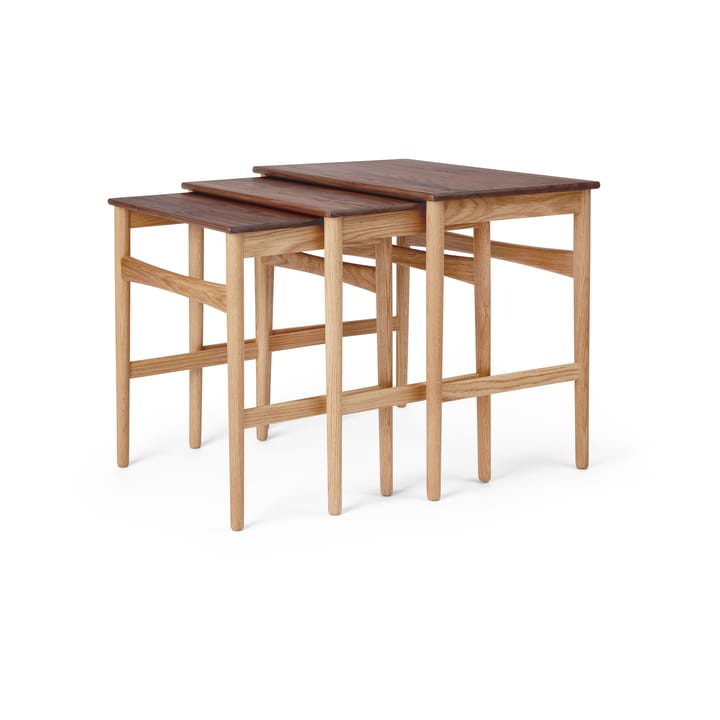 CH004 nesting tables satsbord - Oljad ek-valnöt - Carl Hansen & Søn