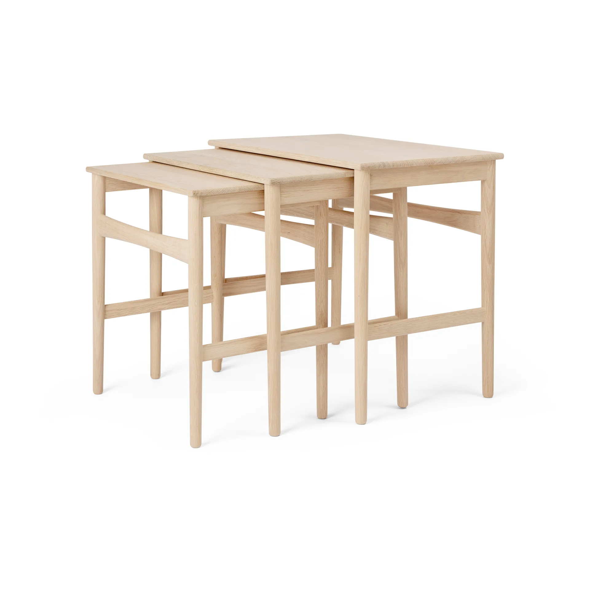 CH004 nesting tables satsbord, Oljad ek Carl Hansen & Søn