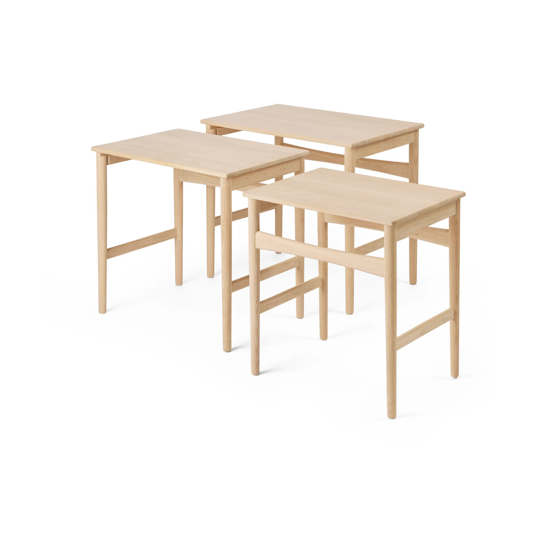 CH004 nesting tables satsbord, Oljad ek Carl Hansen & Søn