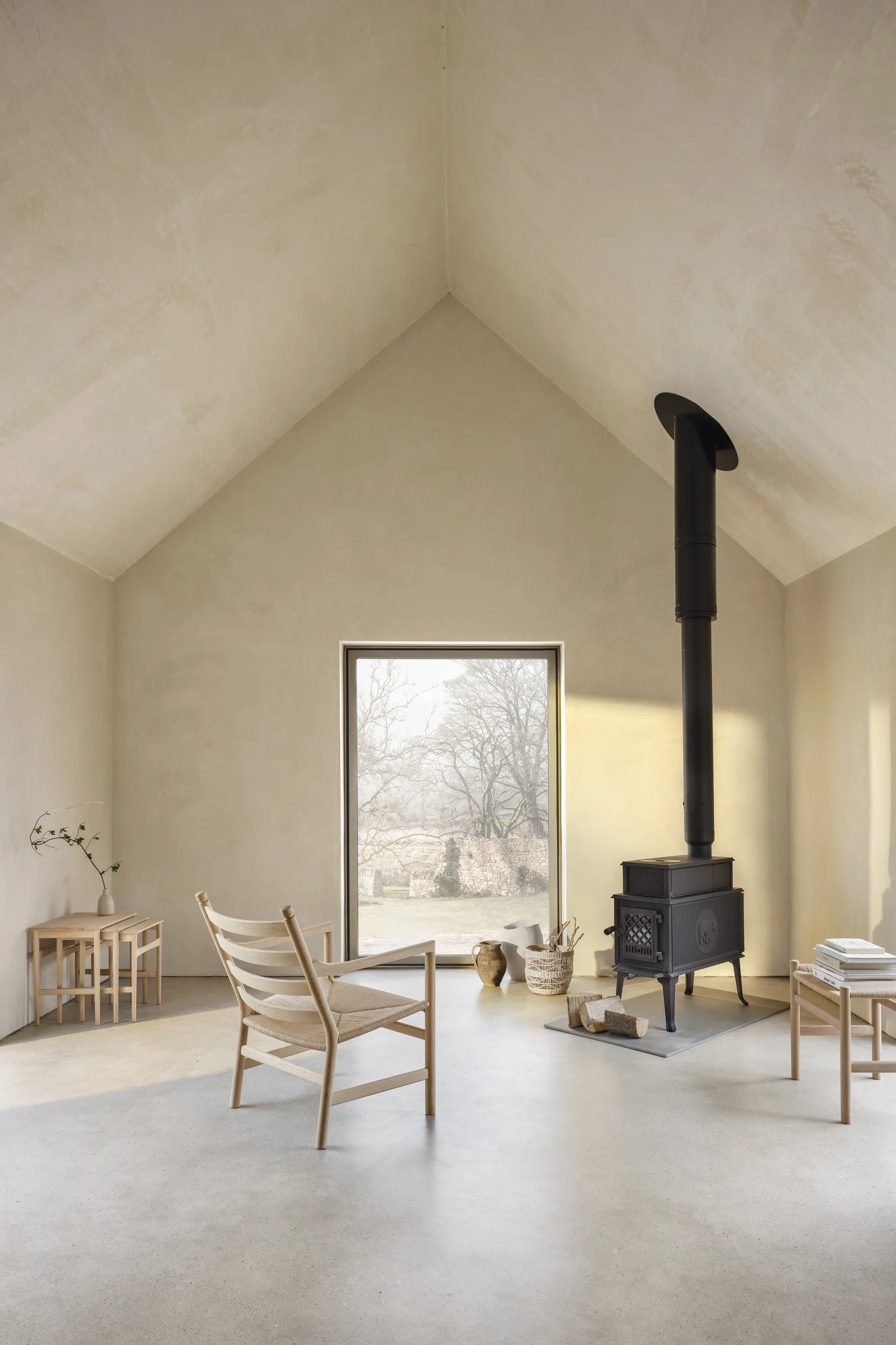 CH004 nesting tables satsbord, Oljad ek Carl Hansen & Søn