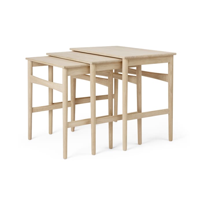 CH004 nesting tables satsbord - Vitoljad ek - Carl Hansen & Søn