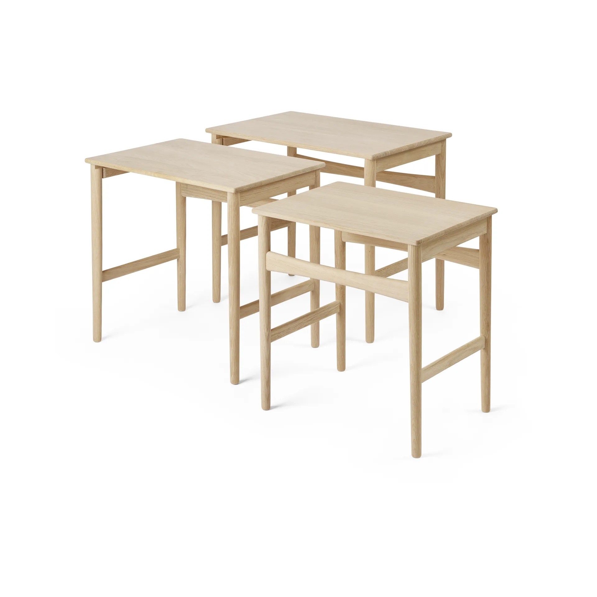CH004 nesting tables satsbord, Vitoljad ek Carl Hansen & Søn